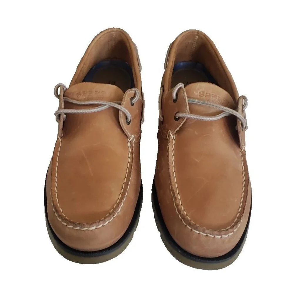 Sperry Top Sider Men’s Size 13 M Leeward 2 Eye Boat Shoes Sahara Brown 777894
